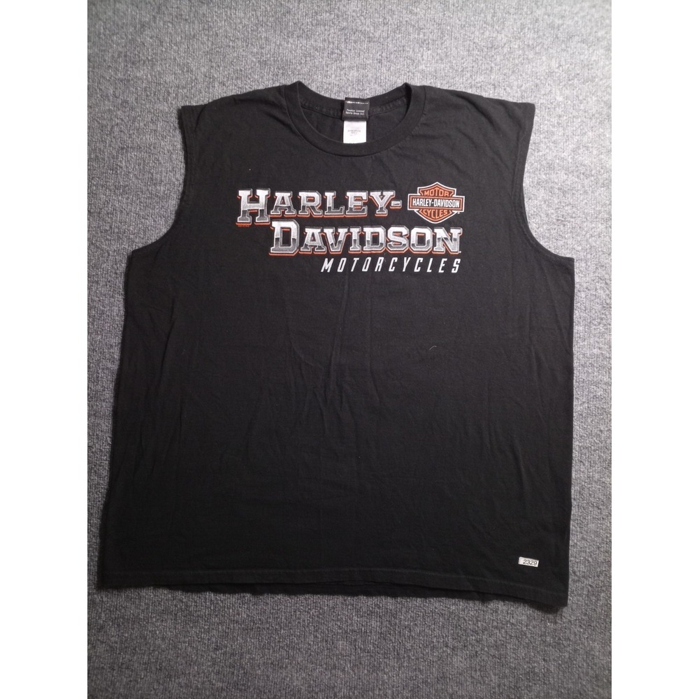 Harley-Davidson Sleeveless T-Shirt Men's XXL Black Emerald Coast Florida Biker